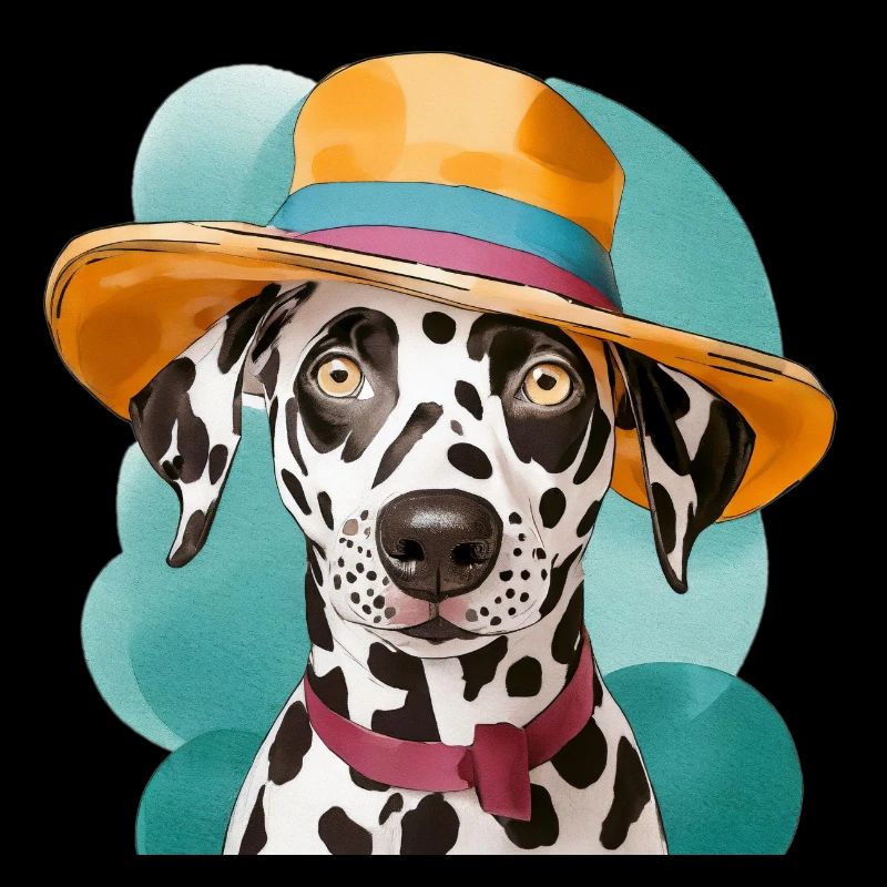 Funny Dalmatian with hat