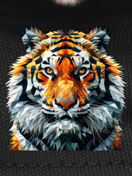 Geometric Lion Head Art Print