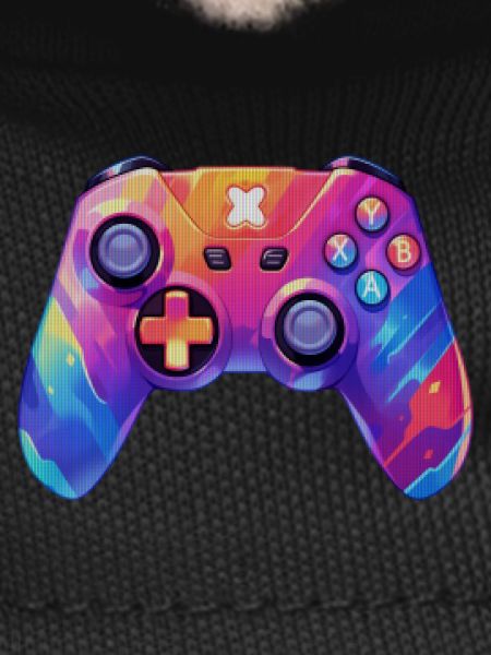 Pixel art video game controller