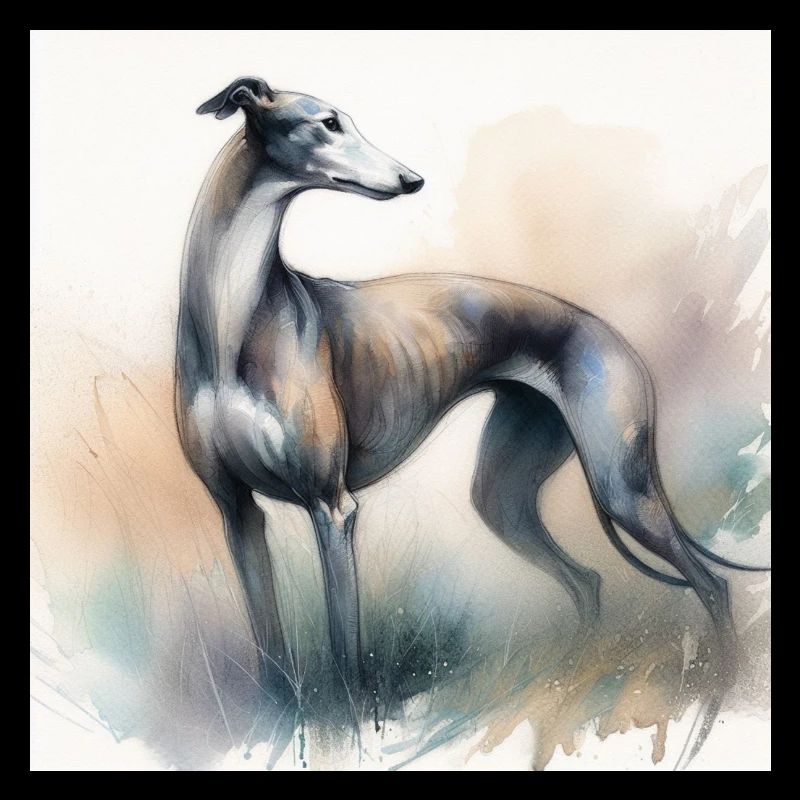 Lévrier aquarelle