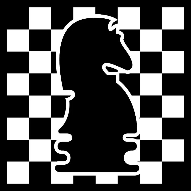 Schach Pferd Schachbrett Muster Symbol Grafik Logo