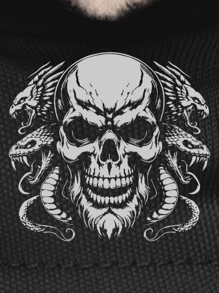 Skull with snake ring