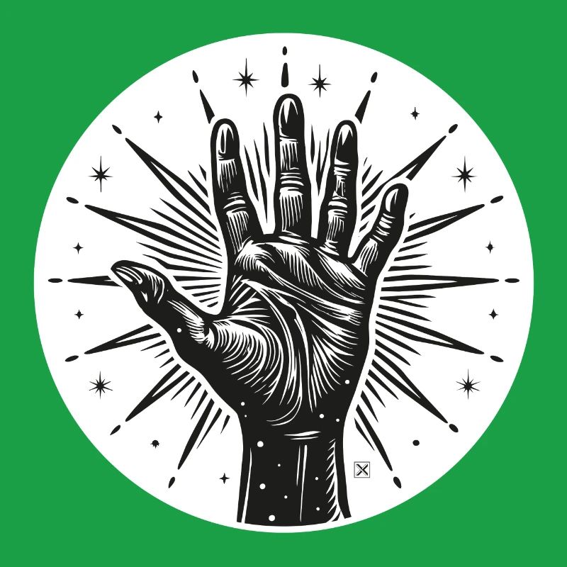 Star Hand with Flashes