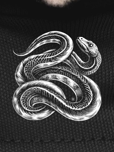 Serpent blanc entrelacé