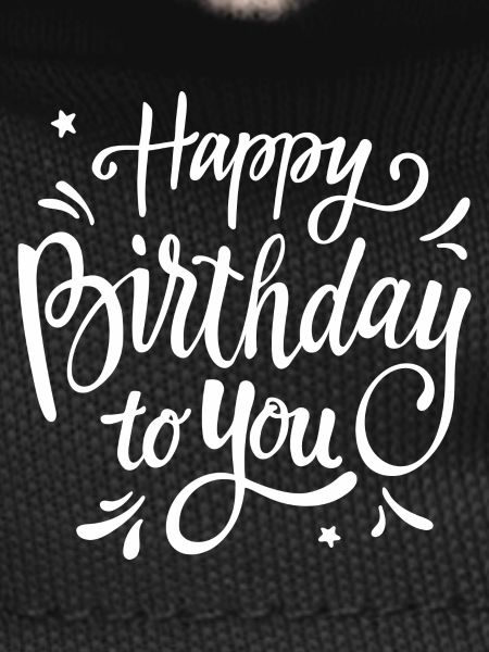 Birthday Script Handwritten Celebration