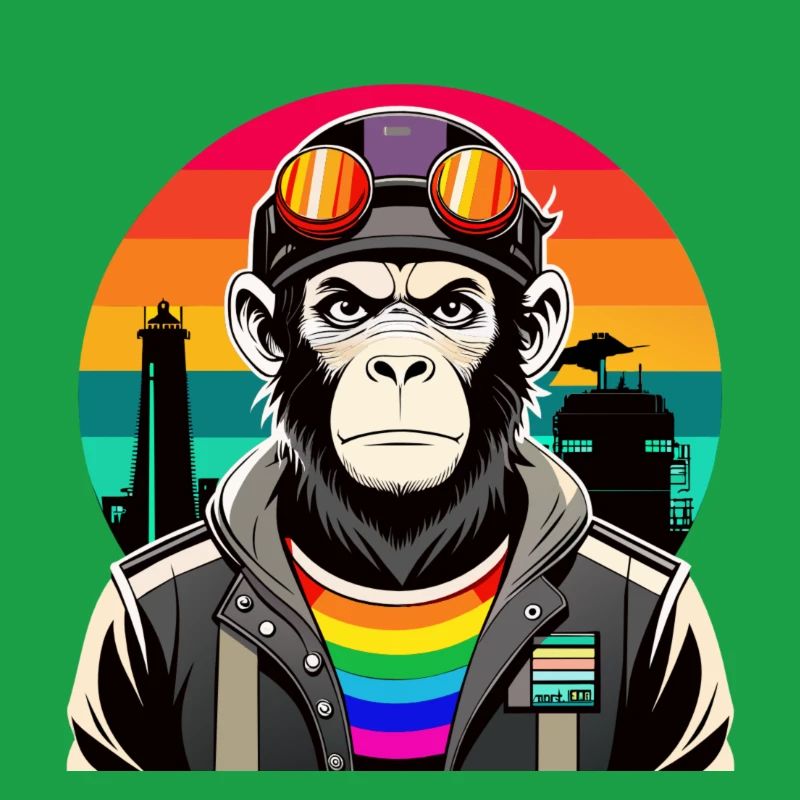 Diversité dans les vibrations : le singe moderne-rétro
