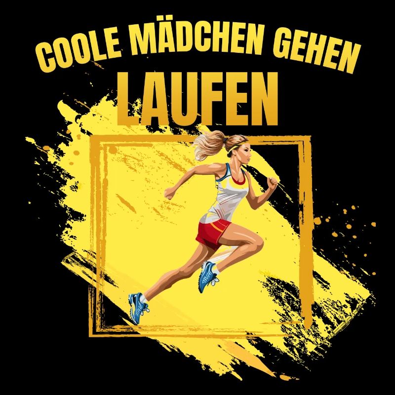 Coole Mädchen gehen Laufen