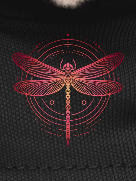Dragonfly Spiral Patterns, Pink Gradient