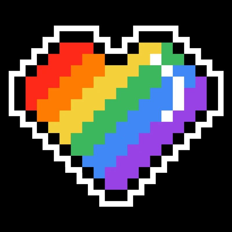 Pixel Rainbow Heart