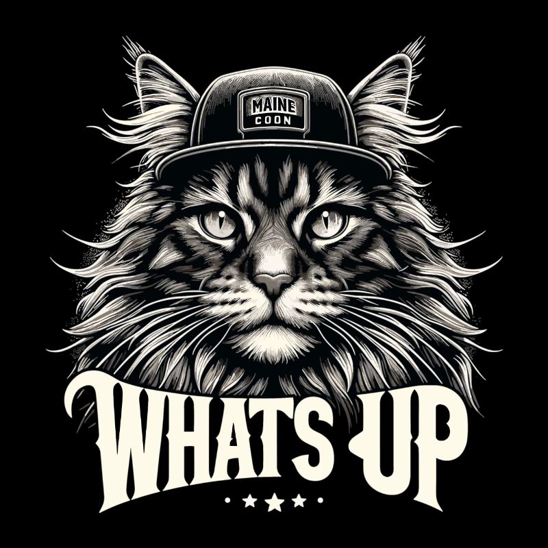 Maine Coon Katze cool Was geht ab Geschenk