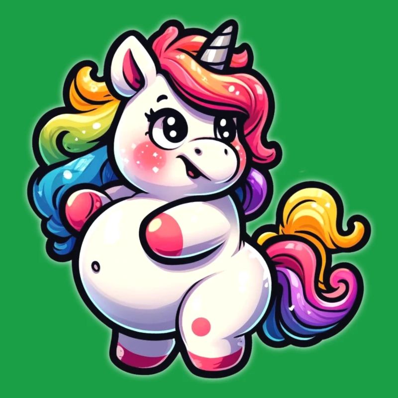 Süßes Regenbogen Einhorn