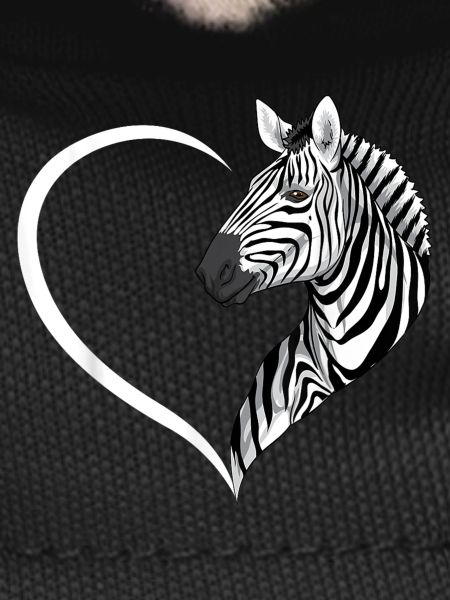 Zebra Heart Silhouette