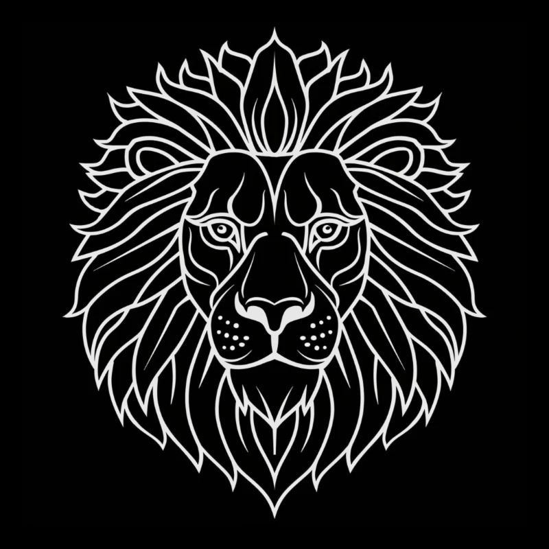 Psychedelic Lion Mandala