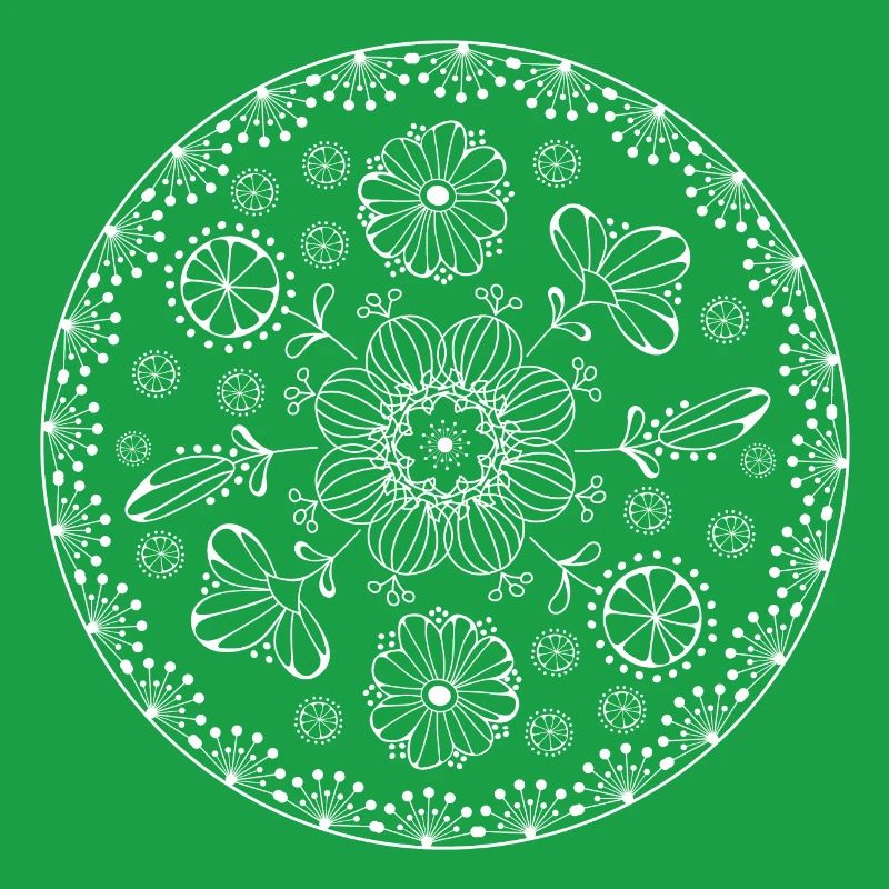 Floral pattern in circle shape