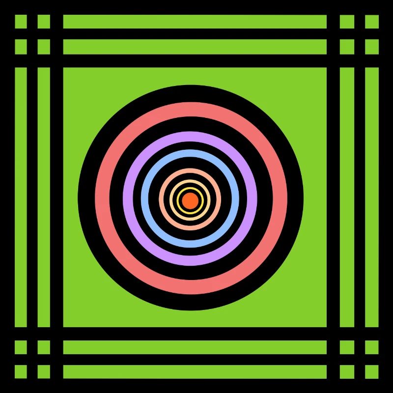 Jeu géométrique de couleurs dans la couleur