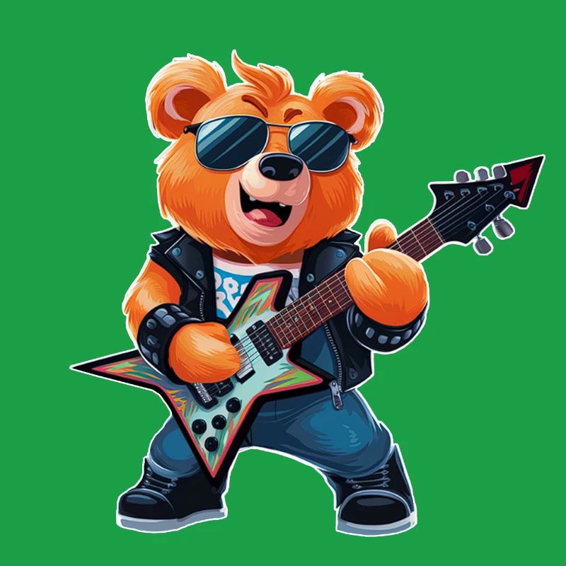 Heavy Metal Teddy Bear Guitarist