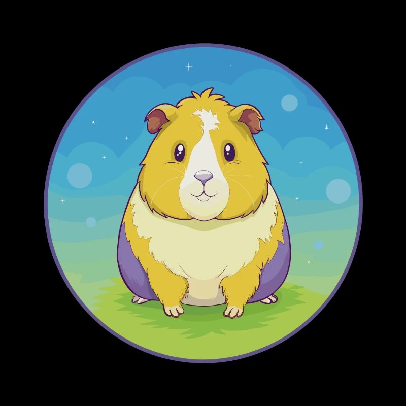Cochon d’Inde mignon Kawaii dessin animé Clipart Animal de compagnie