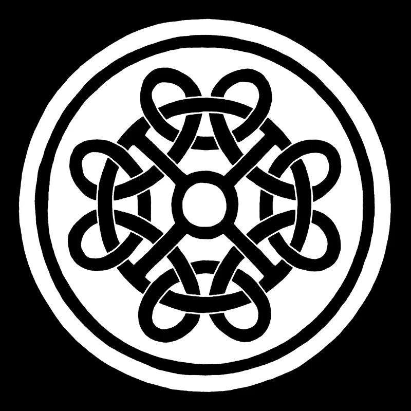 Fleur celte et talisman blanc