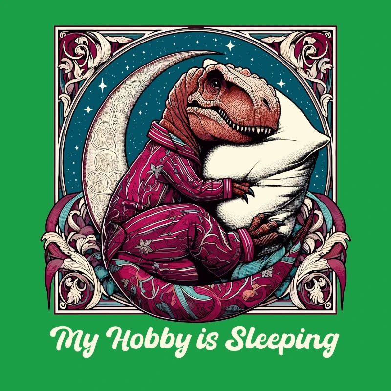 T-Rex Sleeping Hobby Gift