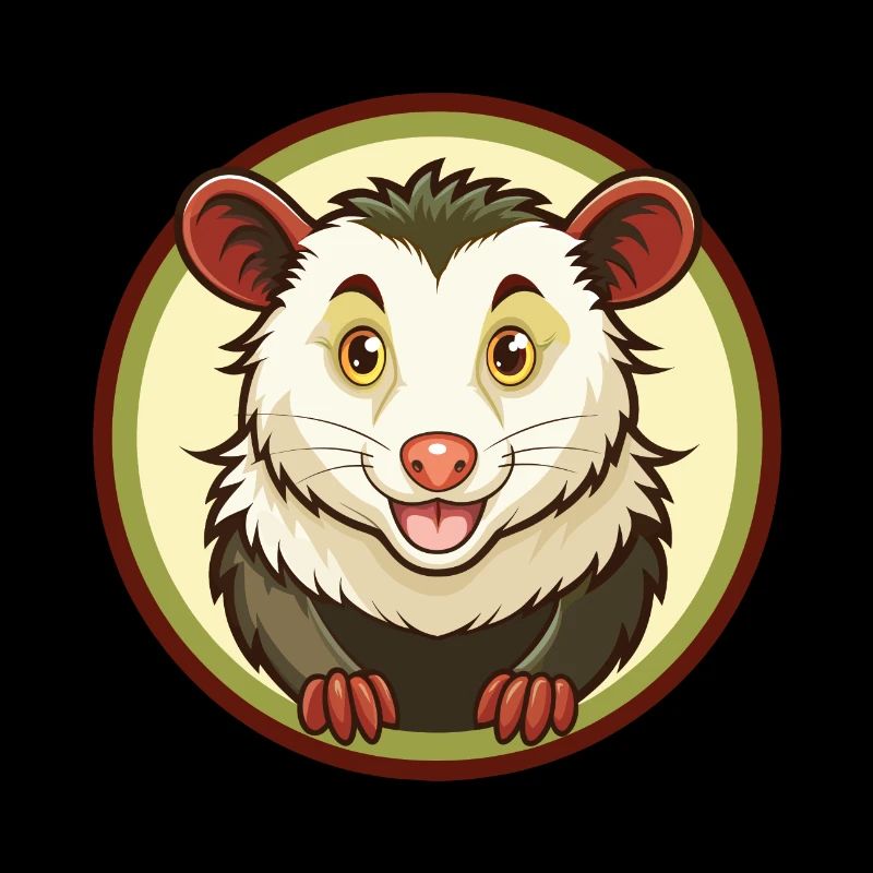 Opossum Bunte Kawaii Cartoon Figur Clipart