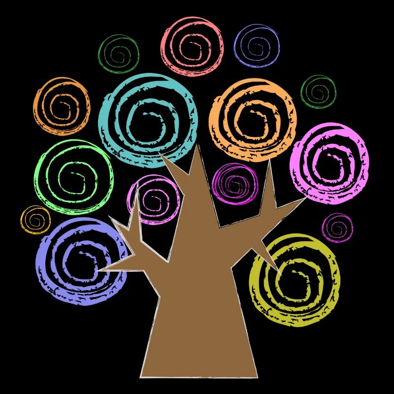 Conception d’arbre en spirale colorée