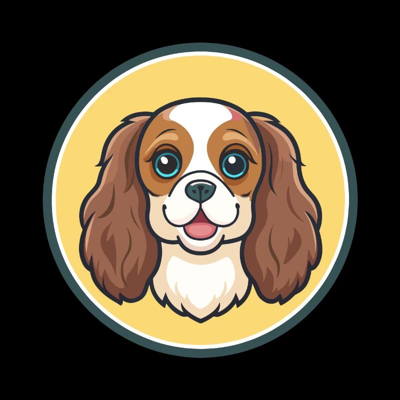 Cavalier King Charles Spaniel Hunderasse Cartoon