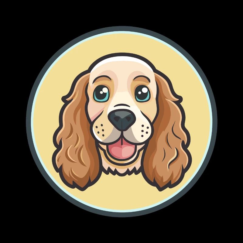 Englischer Cocker Spaniel Hunderasse Karikatur Kawaii