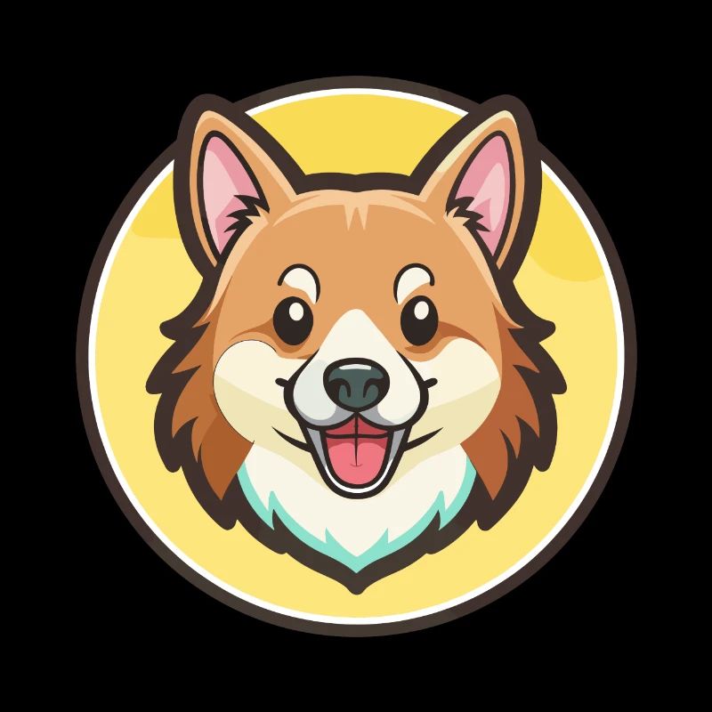 Isländischer Schäferhund Hunderasse Karikatur Kawaii