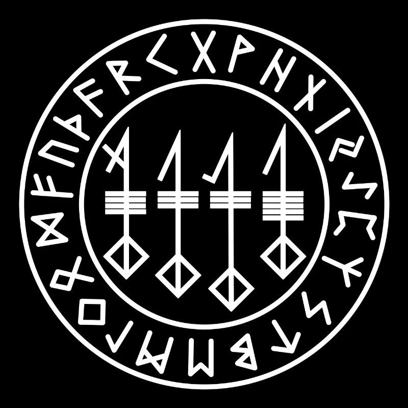Svefnthorn white runes circle