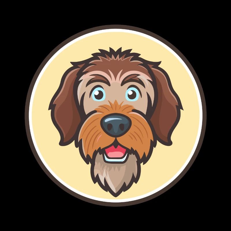 Wirehaired Pointing Griffon Dog Breed Cartoon Pet