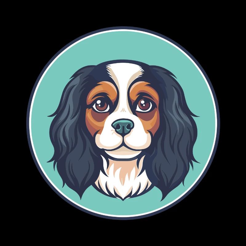 Cavalier King Charles Spaniel Hunderasse Karikatur