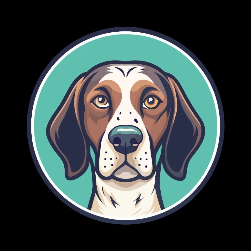 Français Gascogne Pointer Chien Race Dessin Animé Kawaii