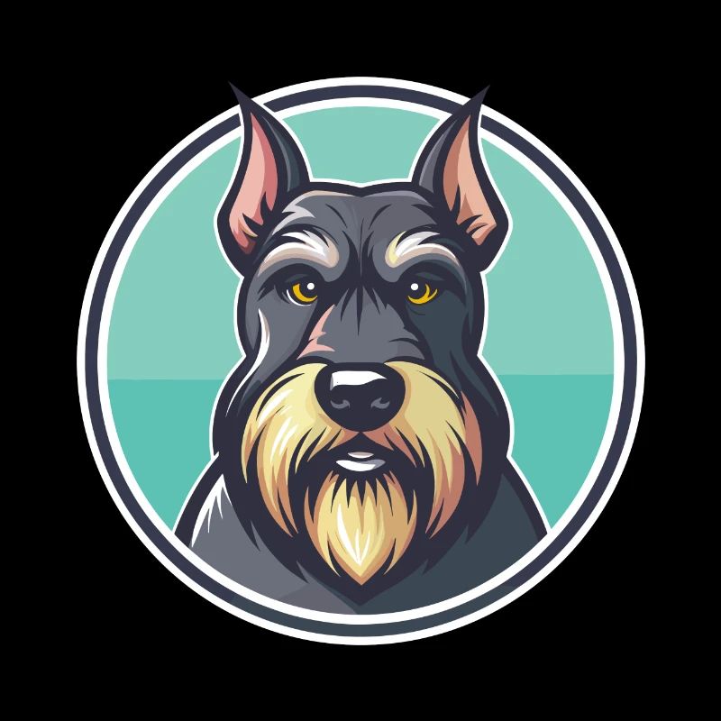 Schnauzer géant chien race dessin animé Kawaii Clipart