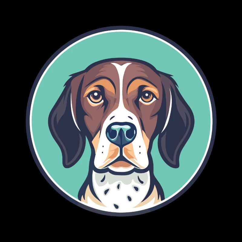 Old Danish Pointer Dog Breed Cartoon Kawaii