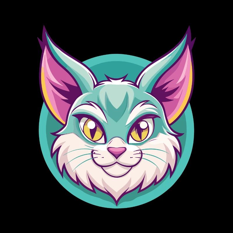 Pixie Bob Katze Rasse Cartoon Kawaii Tier Haustier