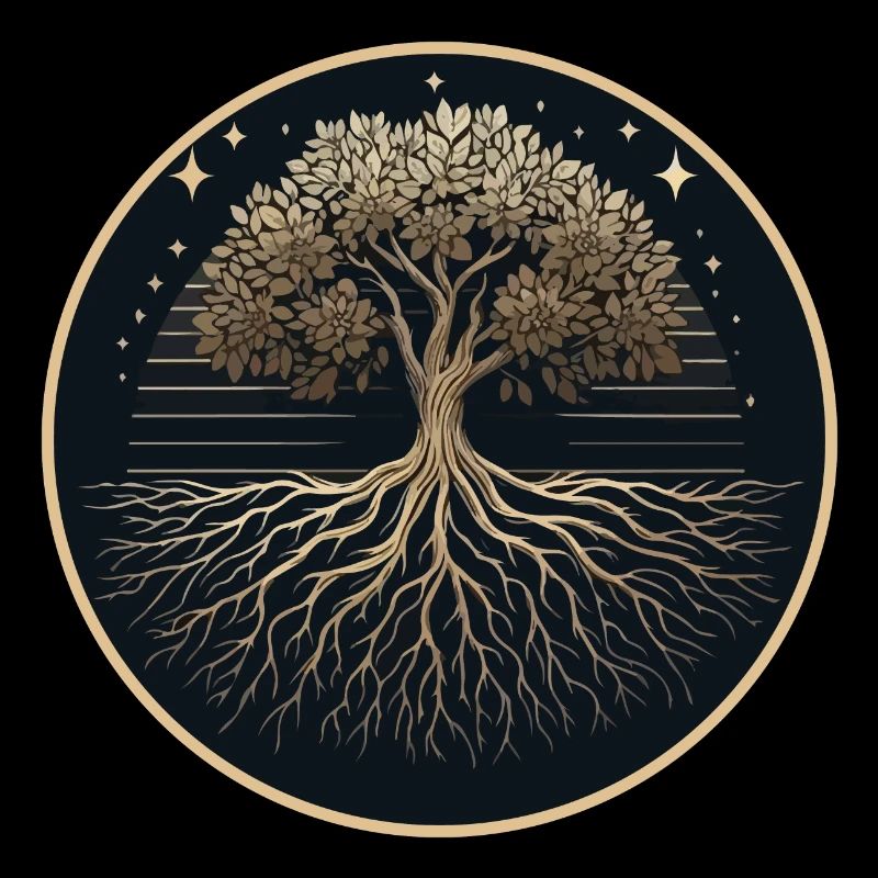 Tree Silhouette Roots