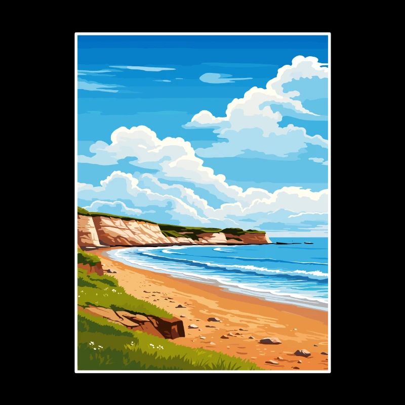 Affiche de voyage East Devon Aonb Souvenir Paint WPA