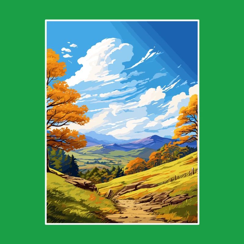 Affiche de voyage Clwydian Range et Dee Valley Aonb