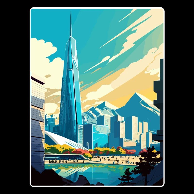 Séoul Corée du Sud Affiche de voyage Peinture Souvenir WPA