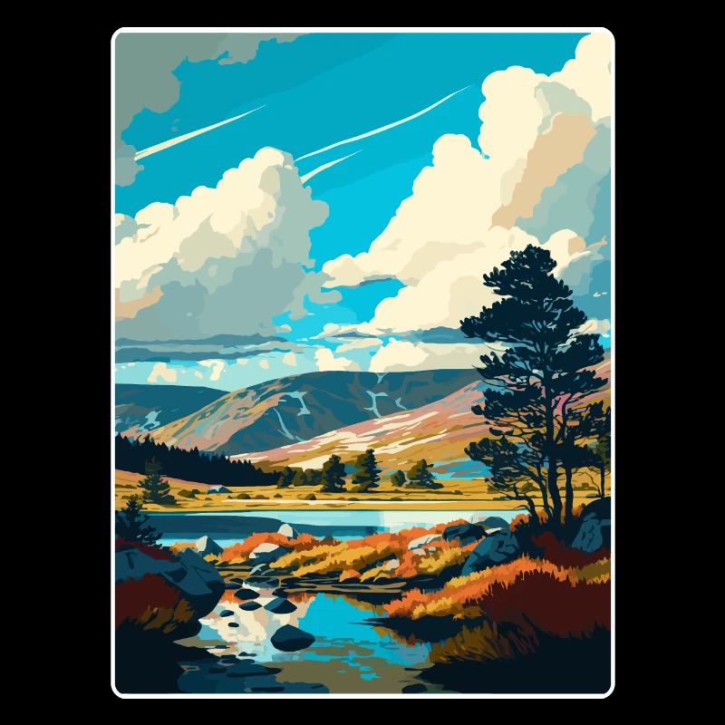 Affiche de voyage du parc national des Cairngorms
