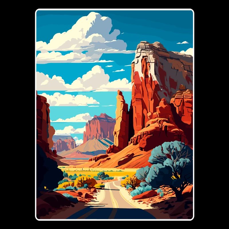 Affiche de voyage souvenir du parc national de Capitol Reef