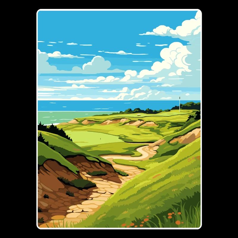 Whistling Straits Golfplatz Reiseposter