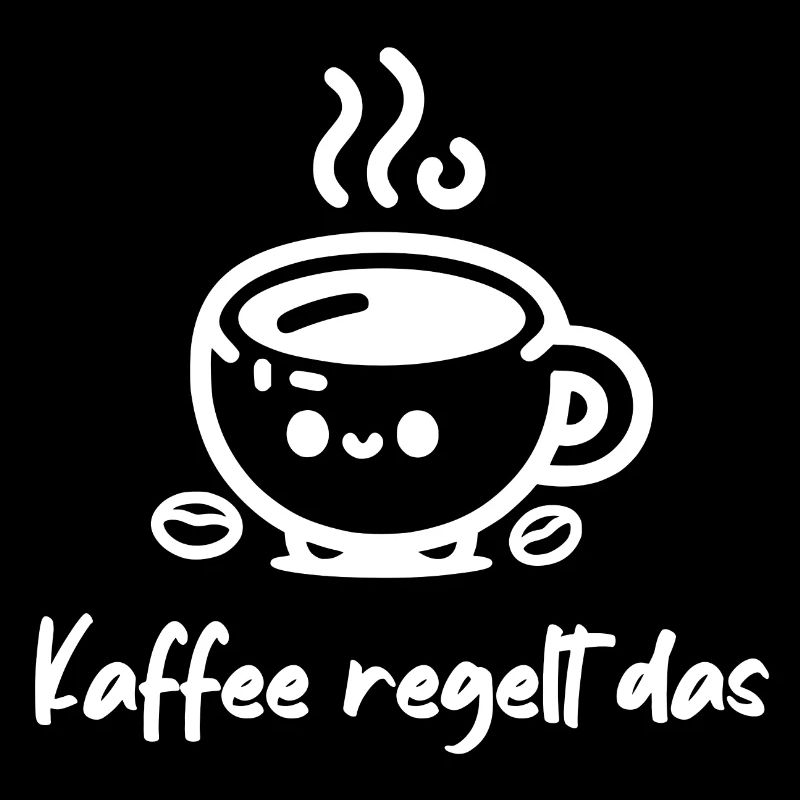 Kaffee regelt das! Tasse Kaffeebohne