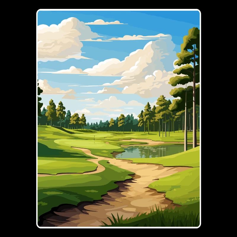 Shadow Creek Golfplatz Reiseposter Souvenir