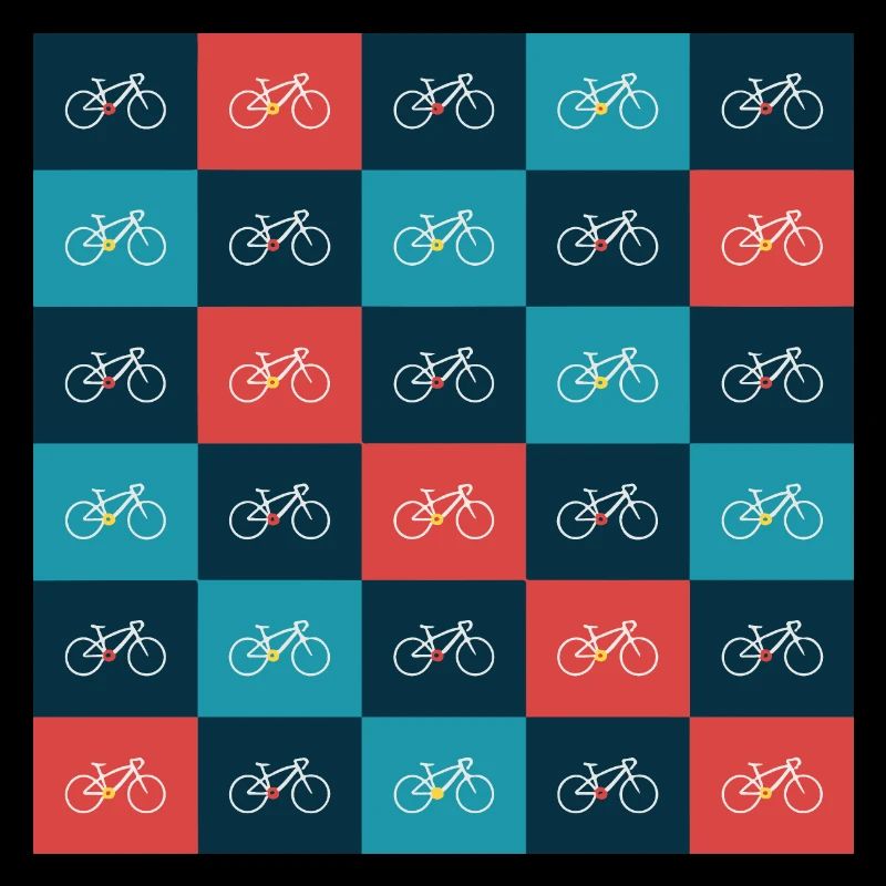 Vibrant Bicycle Pattern Artwork