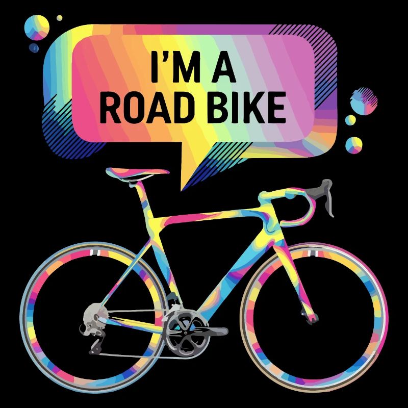 Lebendiges Regenbogen-Rennrad-Design