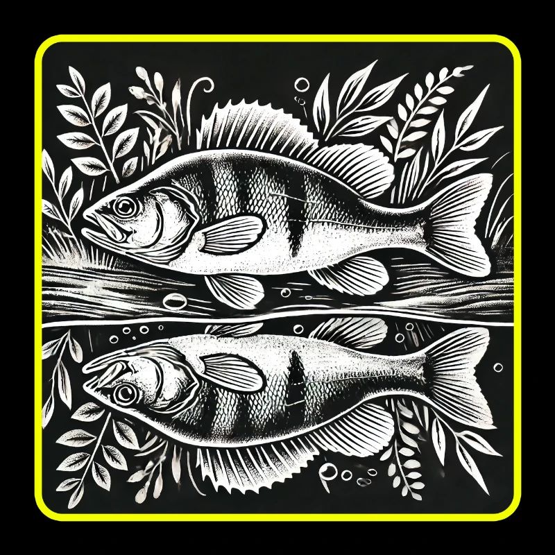 Barsch Angler Silhouette Design