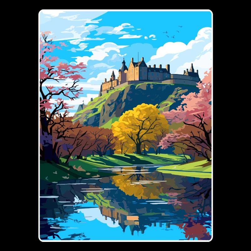Édimbourg Ecosse Affiche de voyage Souvenir Paint WP