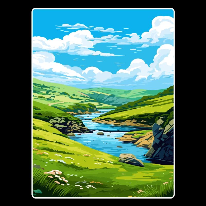 Boscastle Cornouailles Angleterre Affiche de voyage souvenir