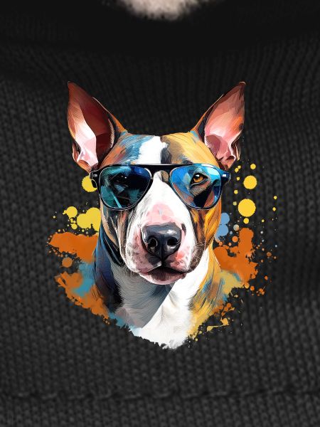 Bull terrier with sunglasses